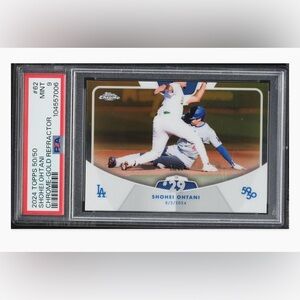 2024 Topps Chrome 50/50 Gold Refractor Shohei Ohtani /50 #62 PSA 9 MINT POP1!
